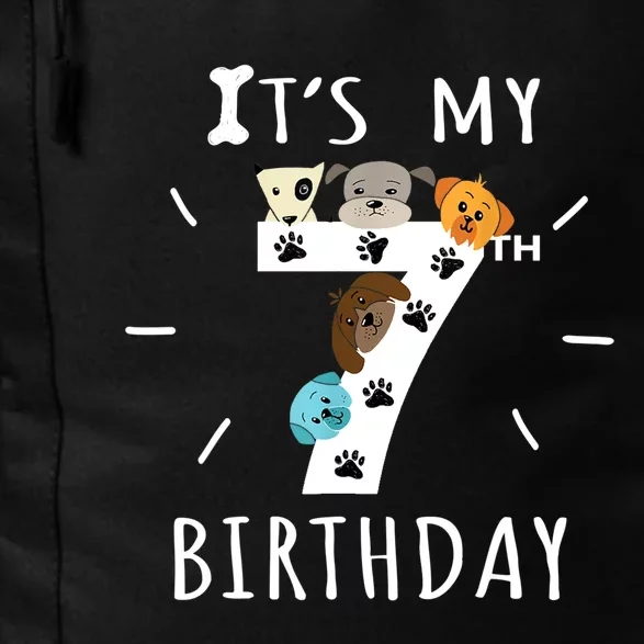 It's My 7th Birthday Dog Lover Theme 7 Years Old Puppy TShirt Daily Commute Backpack