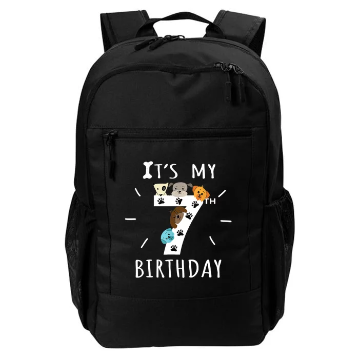 It's My 7th Birthday Dog Lover Theme 7 Years Old Puppy TShirt Daily Commute Backpack