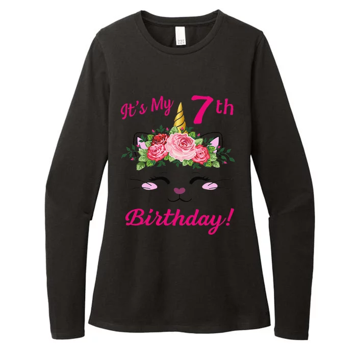 Its My 7 Birthday Caticorn Outfits For Womens CVC Long Sleeve Shirt