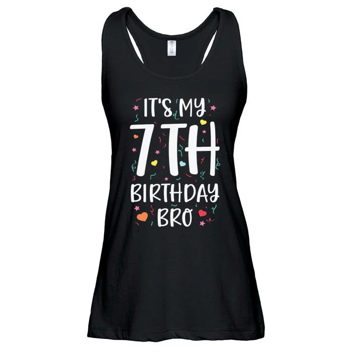 It's My 7th Birthday Bro 7 Birthday Decorations girls boys Ladies Essential Flowy Tank