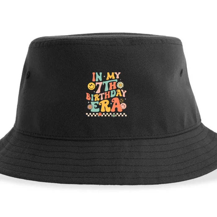 In My 7th Birthday Era Kids 7 Years Old Birthday Boy Girl Sustainable Bucket Hat