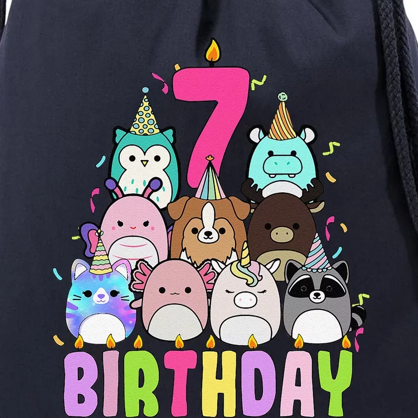 ItS My 7th Birthday Squish Squad Mallow Drawstring Bag