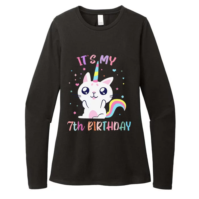 Its My 7 Birthday Caticorn Outfits For Cute Womens CVC Long Sleeve Shirt