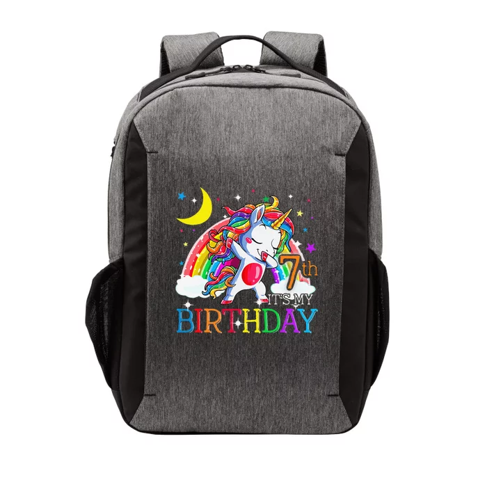 It's My 7th Birthday Unicorn 7 Year Olds Outfit Vector Backpack