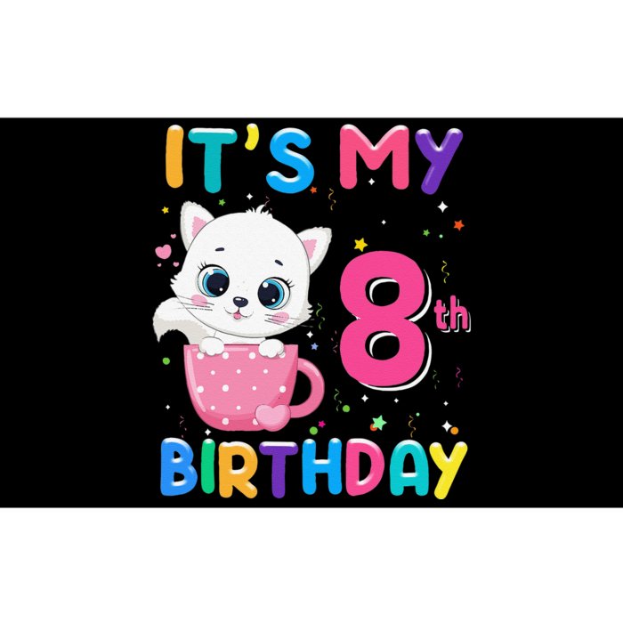 It's My 8th Birthday Funny Cat Birthday 8 Year Old Gift Bumper Sticker