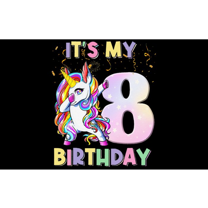 It's My 8th Birthday Unicorn 8 Year Olds Outfit Cute Bumper Sticker