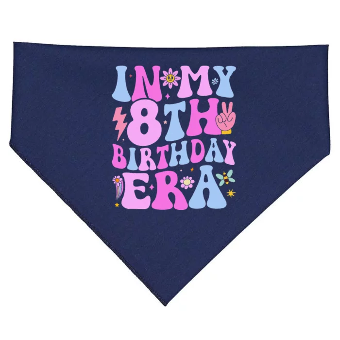 In My 8th Birthday Era Eight Bday 8 Year Old Birthday Girl USA-Made Doggie Bandana