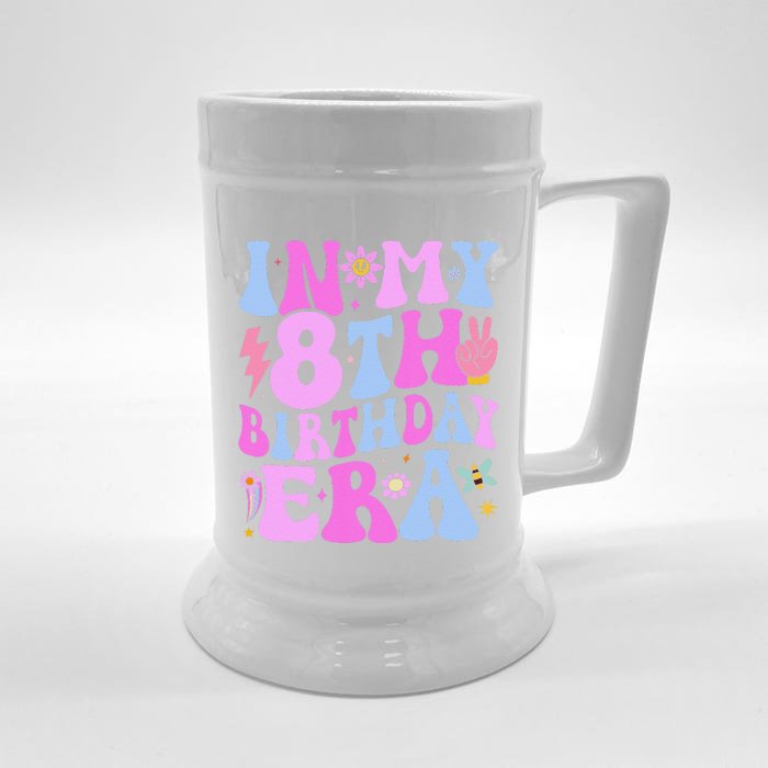 In My 8th Birthday Era Eight Bday 8 Year Old Birthday Girl Front & Back Beer Stein