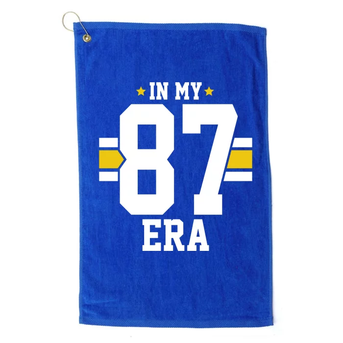 In My 87 Era Funny Football Boyfriend Platinum Collection Golf Towel