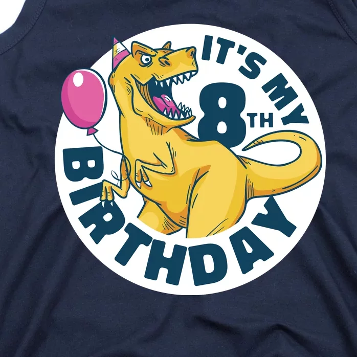 It's My 8th Birthday Dinosaur Tank Top