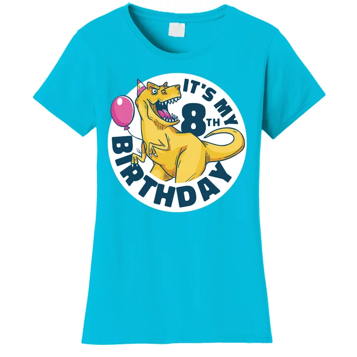 It's My 8th Birthday Dinosaur Women's T-Shirt