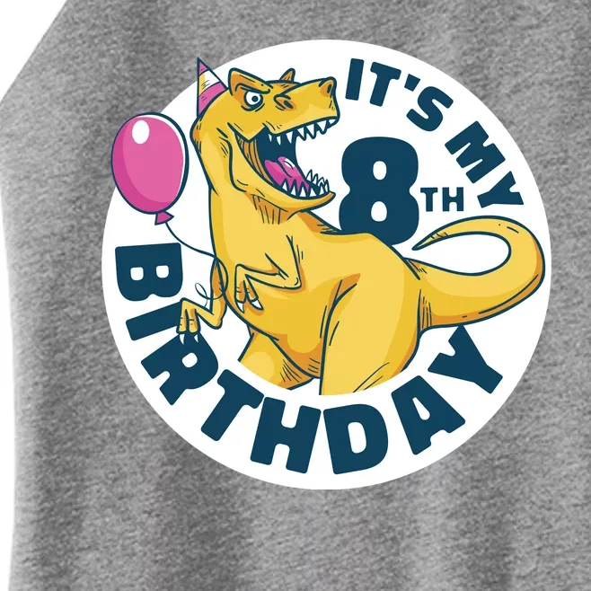 It's My 8th Birthday Dinosaur Women’s Perfect Tri Rocker Tank