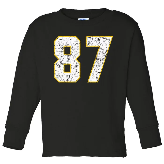 In My 87 Era Funny Football Toddler Long Sleeve Shirt