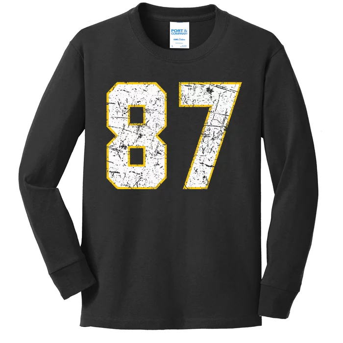 In My 87 Era Funny Football Vintage Kids Long Sleeve Shirt