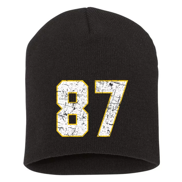 In My 87 Era Funny Football Vintage Short Acrylic Beanie