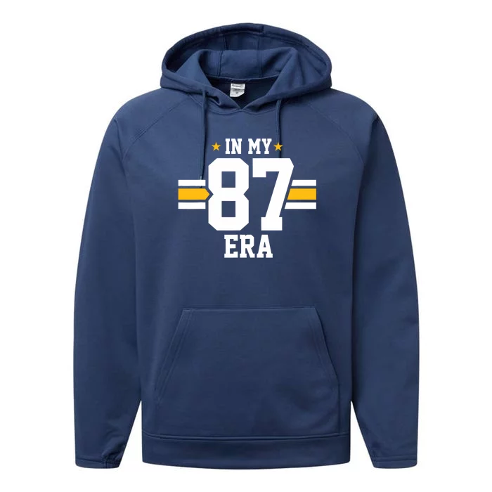 In My 87 Era Funny Football Boyfriend Lovers Couple Matching Performance Fleece Hoodie