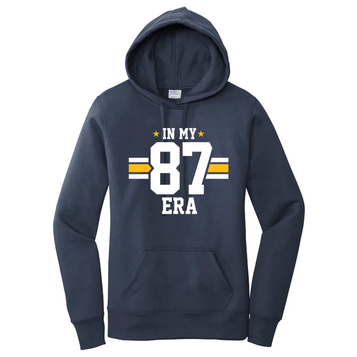 In My 87 Era Funny Football Boyfriend Lovers Couple Matching Women's Pullover Hoodie