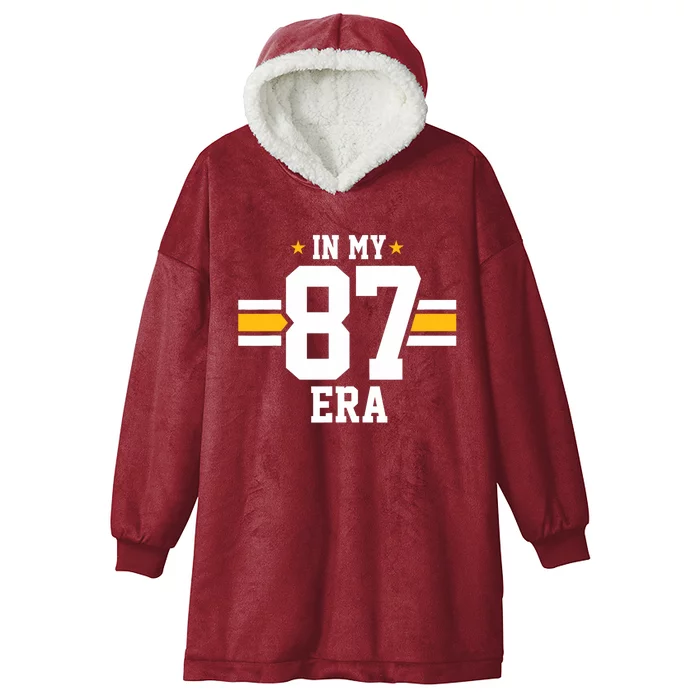 In My 87 Era Funny Football Boyfriend Lovers Couple Matching Hooded Wearable Blanket