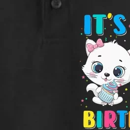 Its My 8th Birthday Girl Funny Cat Birthday 8 Year Old Dry Zone Grid Performance Polo