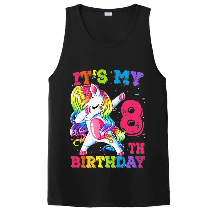 Its My 8 Birthday Unicorn Outfits For Cute Performance Tank