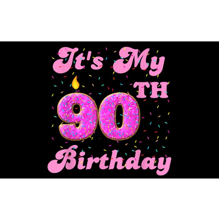 It's My 90th Birthday Donut 90 Years Old Bday Bumper Sticker