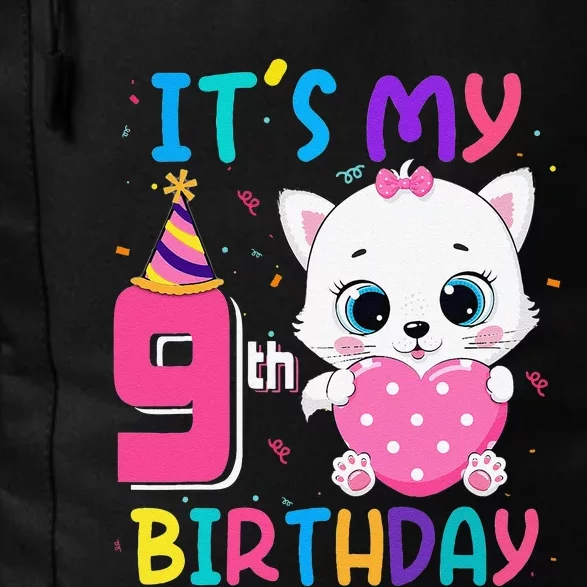 It's My 9th Birthday Funny Cat Birthday 9 Year Old Gift Daily Commute Backpack