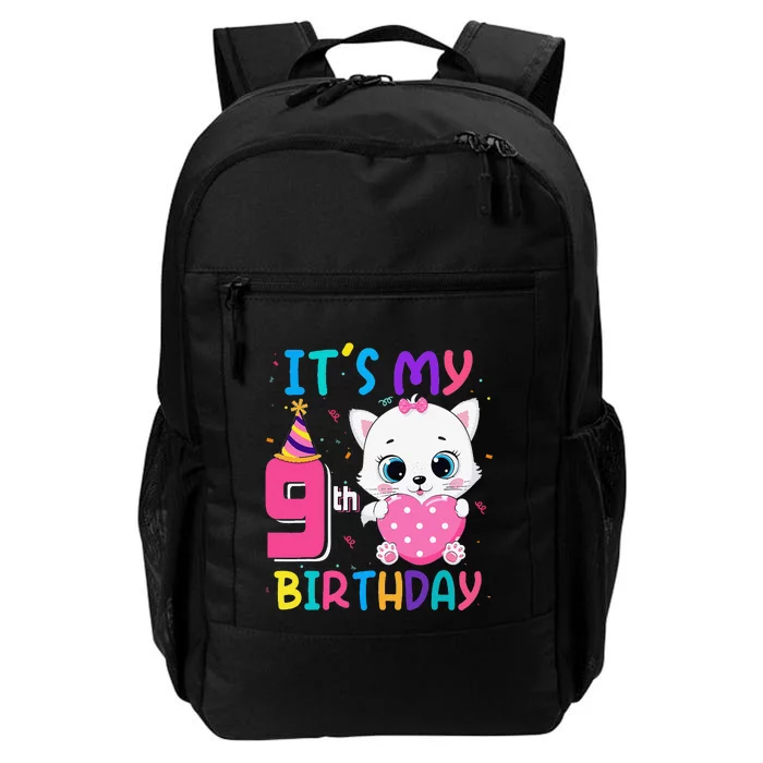 It's My 9th Birthday Funny Cat Birthday 9 Year Old Gift Daily Commute Backpack