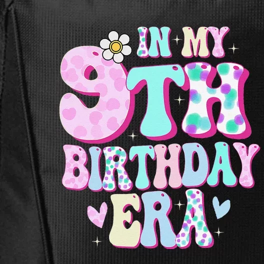 In My 9th Birthday Era Girl Gifts Nine Bday 9 Year Old City Backpack