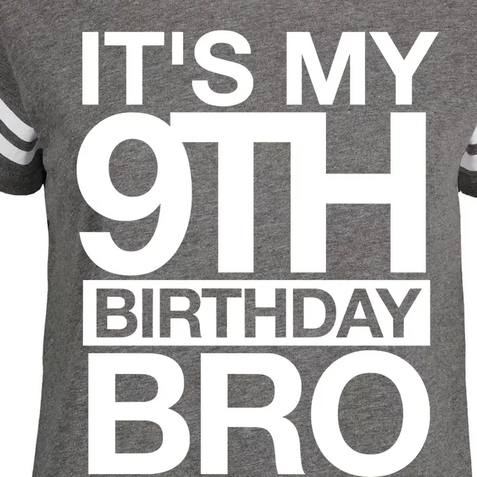 Its My 9th Birthday Bro 9th Birthday Enza Ladies Jersey Football T-Shirt