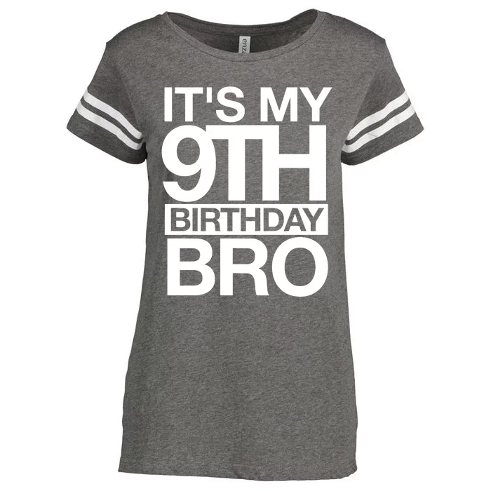 Its My 9th Birthday Bro 9th Birthday Enza Ladies Jersey Football T-Shirt