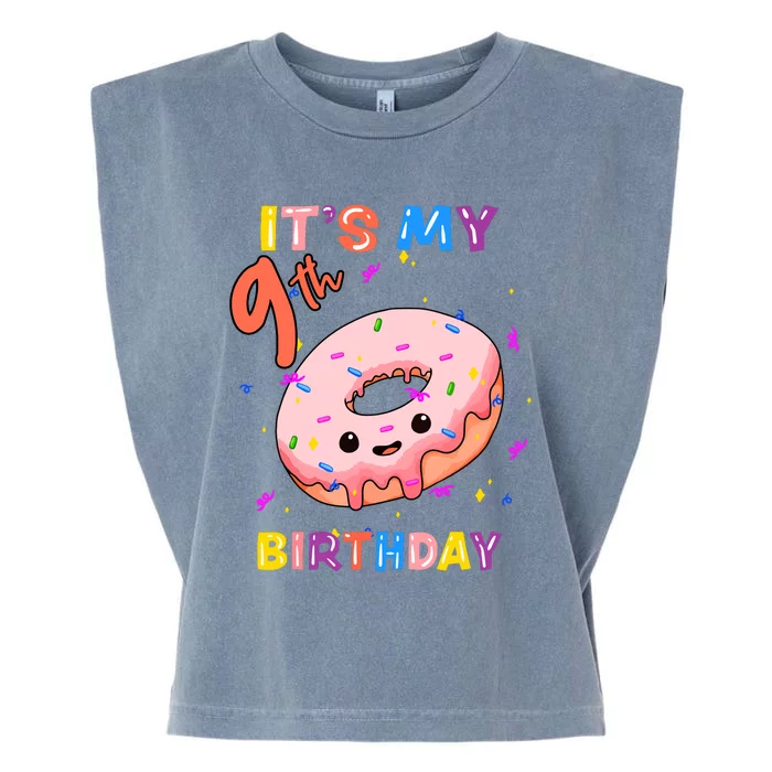 Its My 9th Birthay Cute Garment-Dyed Women's Muscle Tee