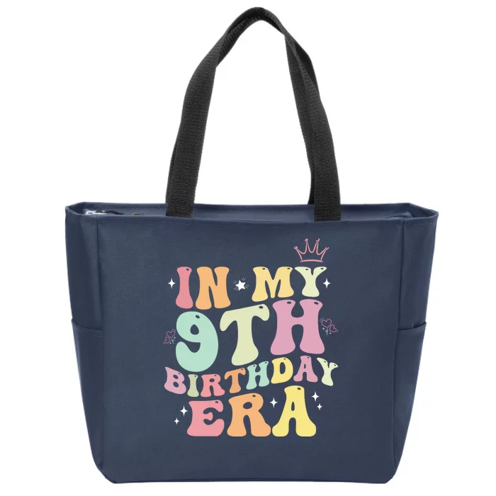 In My 9th Birthday Era Nine Years Old Birthday Gift Zip Tote Bag