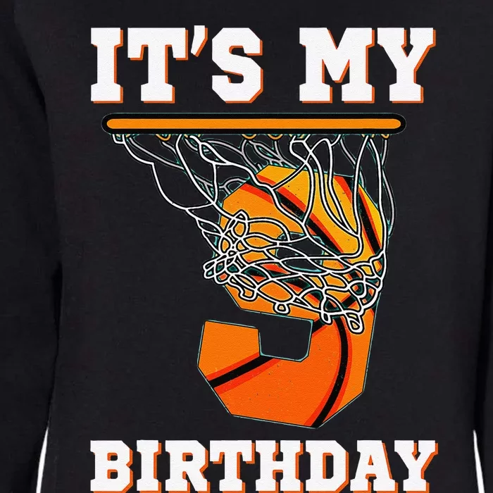 ItS My 9th Birthday Basketball Boy Party 9 Years Old Womens California Wash Sweatshirt