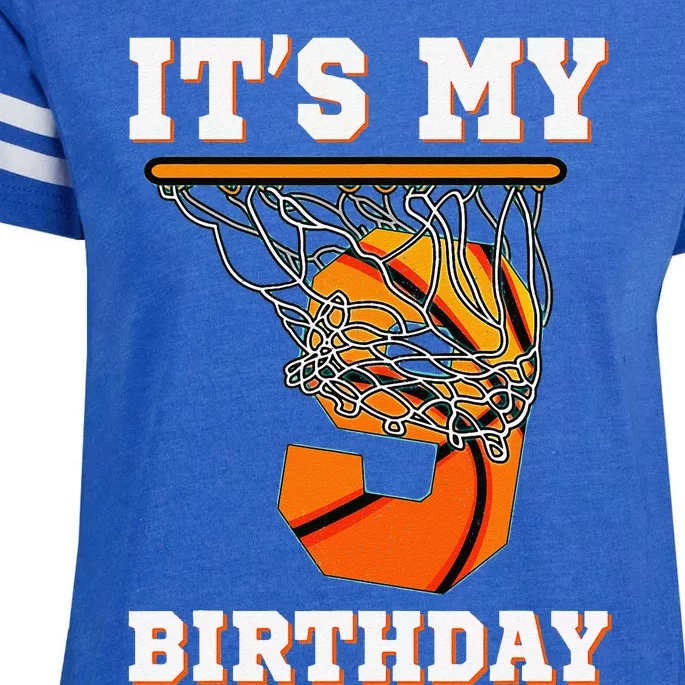 ItS My 9th Birthday Basketball Boy Party 9 Years Old Enza Ladies Jersey Football T-Shirt