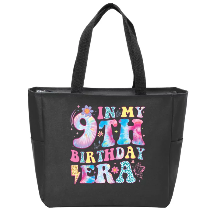 In My 9th Birthday Era Nine Bday 9 Year Old Birthday Girl Zip Tote Bag