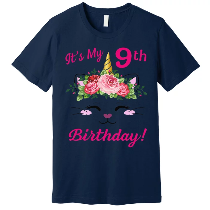 Its My 9 Birthday Caticorn Outfits For Premium T-Shirt