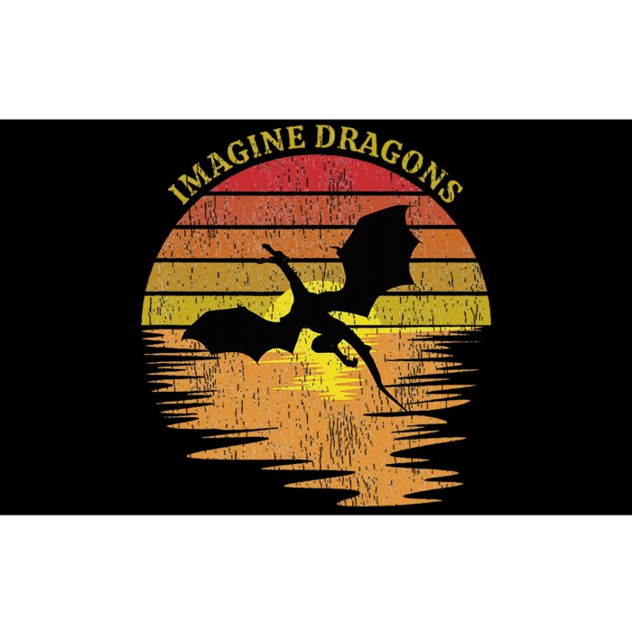 Imagine Magical And Mythical Fantasy Dragons In Sunset Bumper Sticker