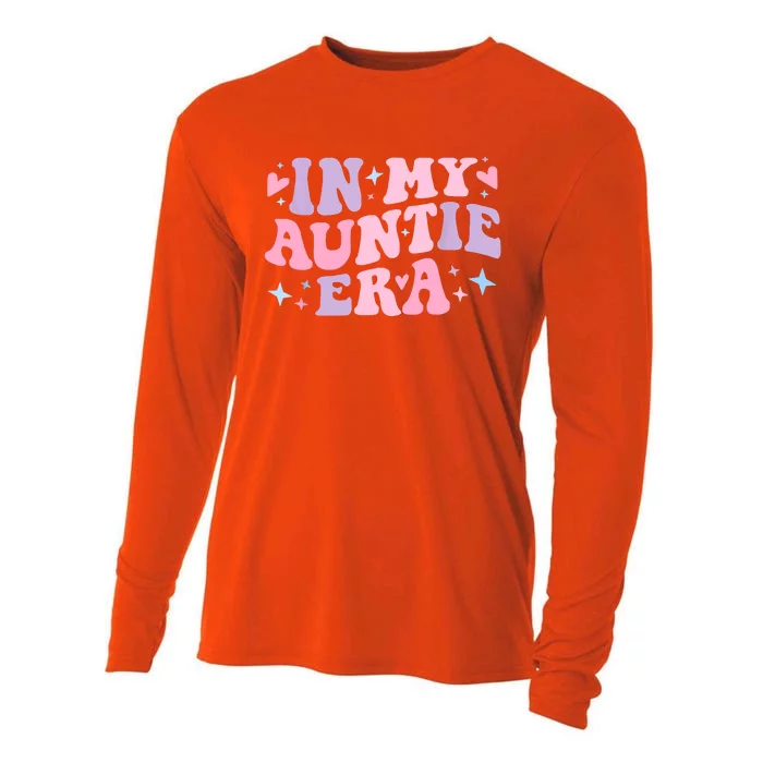 In My Auntie Era Baby Announcement For Aunt Mothers Day Cooling Performance Long Sleeve Crew