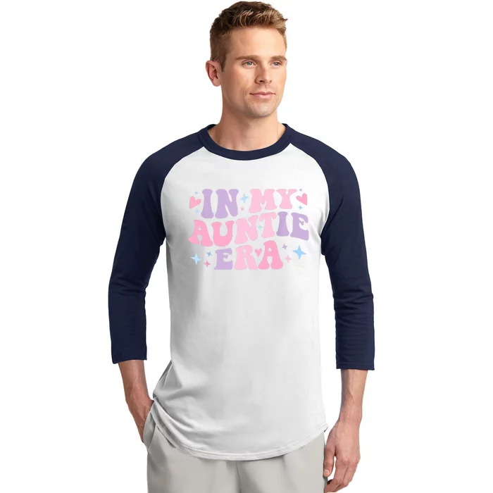 In My Auntie Era Baby Announcement For Aunt Mothers Day Baseball Sleeve Shirt