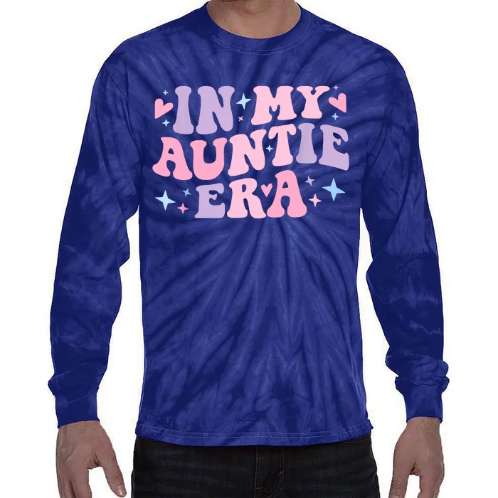 In My Auntie Era Baby Announcement For Aunt Mothers Day Tie-Dye Long Sleeve Shirt