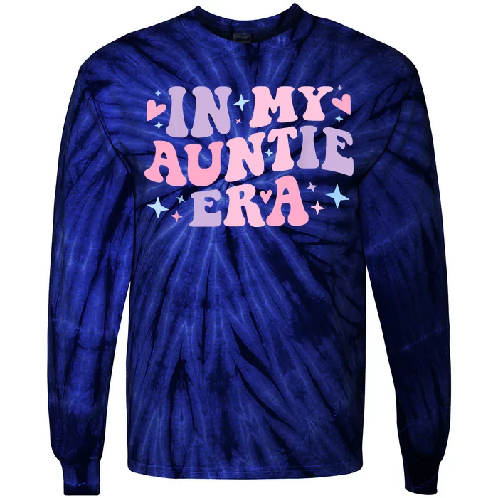 In My Auntie Era Baby Announcement For Aunt Mothers Day Tie-Dye Long Sleeve Shirt