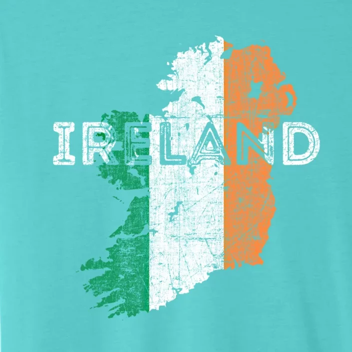 Irish Map And Flag Souvenir Gift Distressed Ireland Cool Gift ChromaSoft Performance T-Shirt