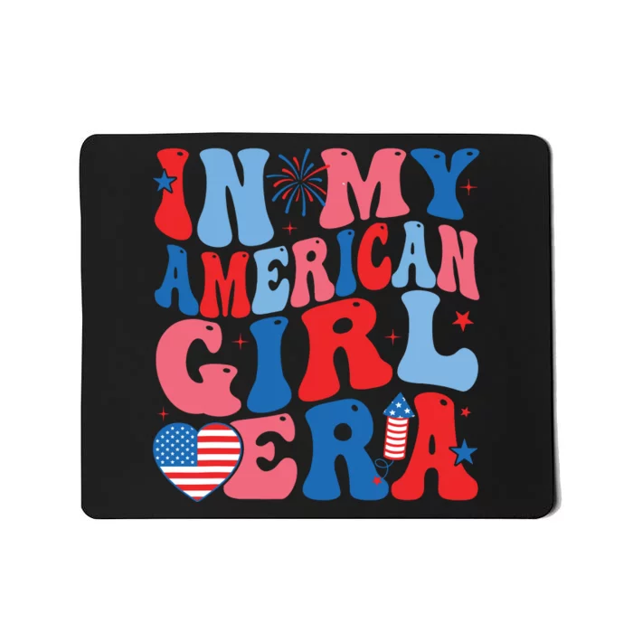 In My American Girl Era Retro 4th Of July Fourth Groovy Mousepad