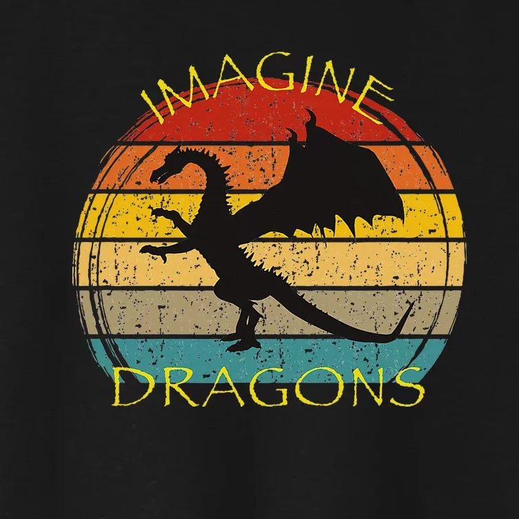 Imagine Magical And Mythical Fantasy Dragons Ii Women's Crop Top Tee