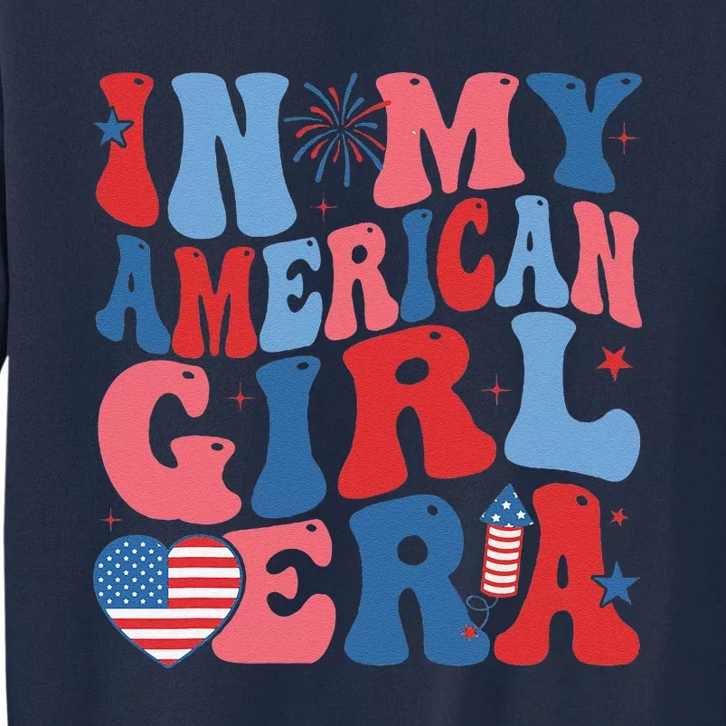 In My Americanera Retro 4th Of July Fourth Groovy Tall Sweatshirt