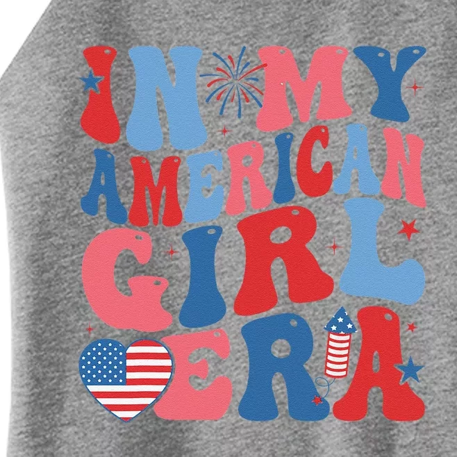 In My Americanera Retro 4th Of July Fourth Groovy Women’s Perfect Tri Rocker Tank