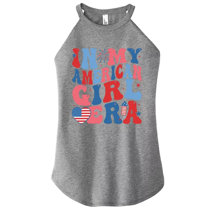 In My Americanera Retro 4th Of July Fourth Groovy Women’s Perfect Tri Rocker Tank