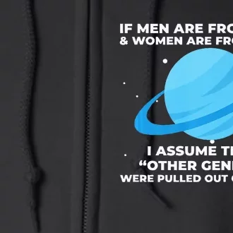 If Men Are From Mars And Women From Venus Out Of Uranus Full Zip Hoodie