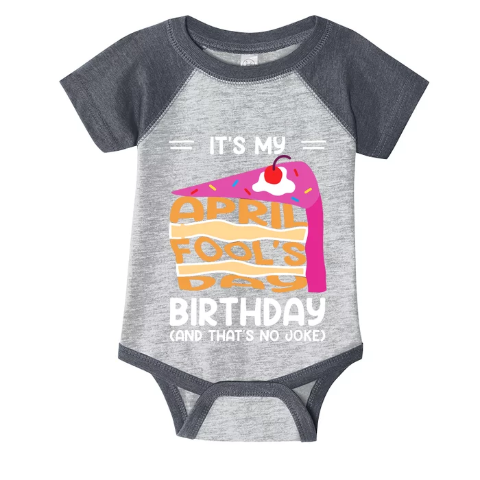 Its My April Fools Day Birthday And Thats No Joke Funny Infant Baby Jersey Bodysuit