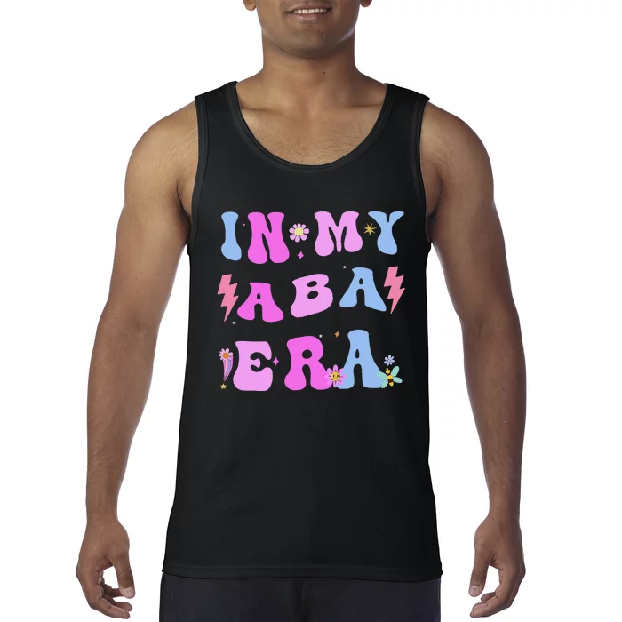 In My Aba Era Retro Applied Behavior Analyst Aba Therapist Tank Top